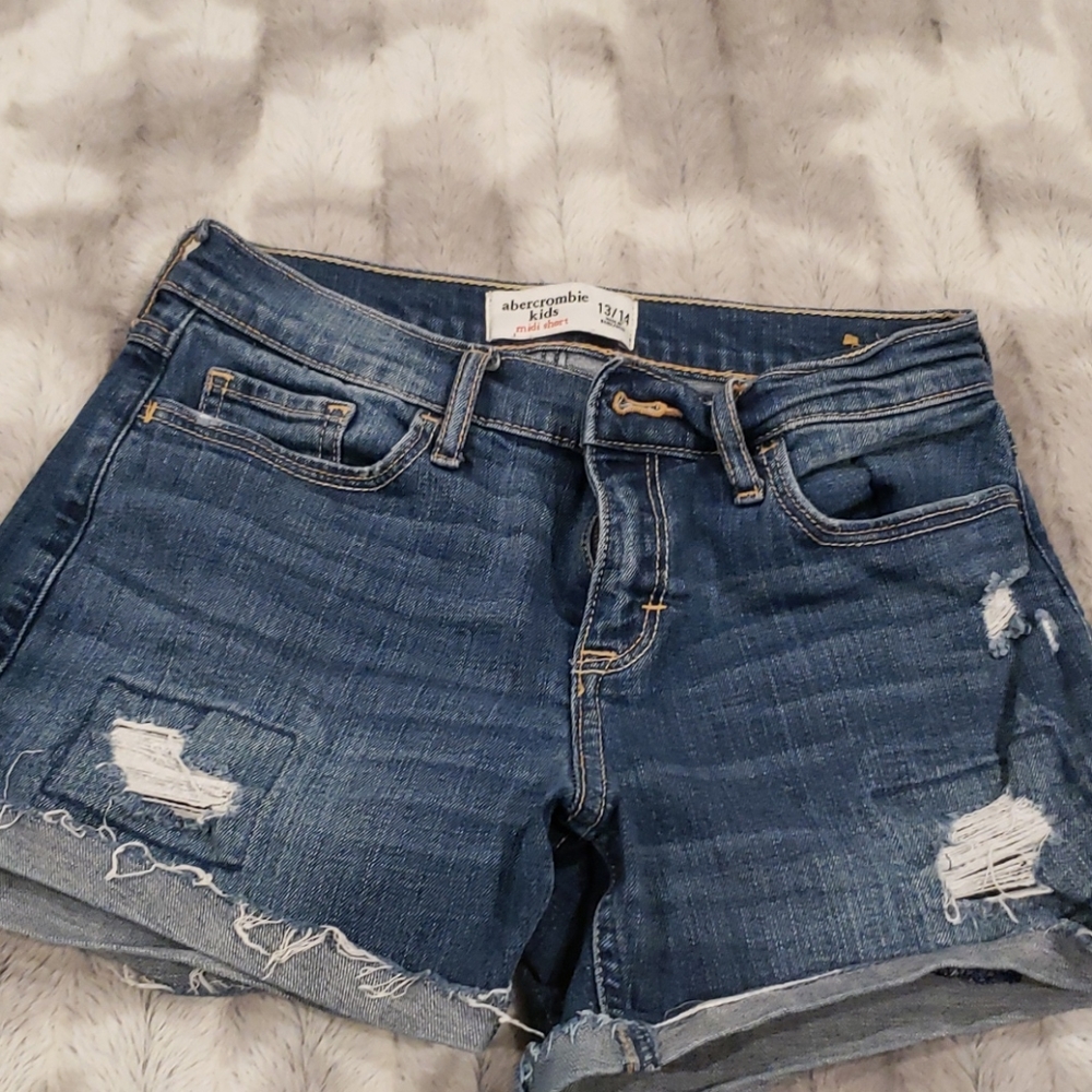 Abercrombie kids jeans stretchy shorts